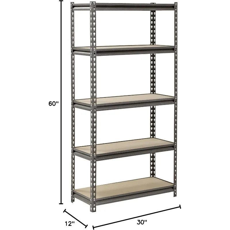 Muscle RackSV Silver Vein Steel Storage Rack, 5 Adjustable Shelves, 4000 lb. Capacity, 602