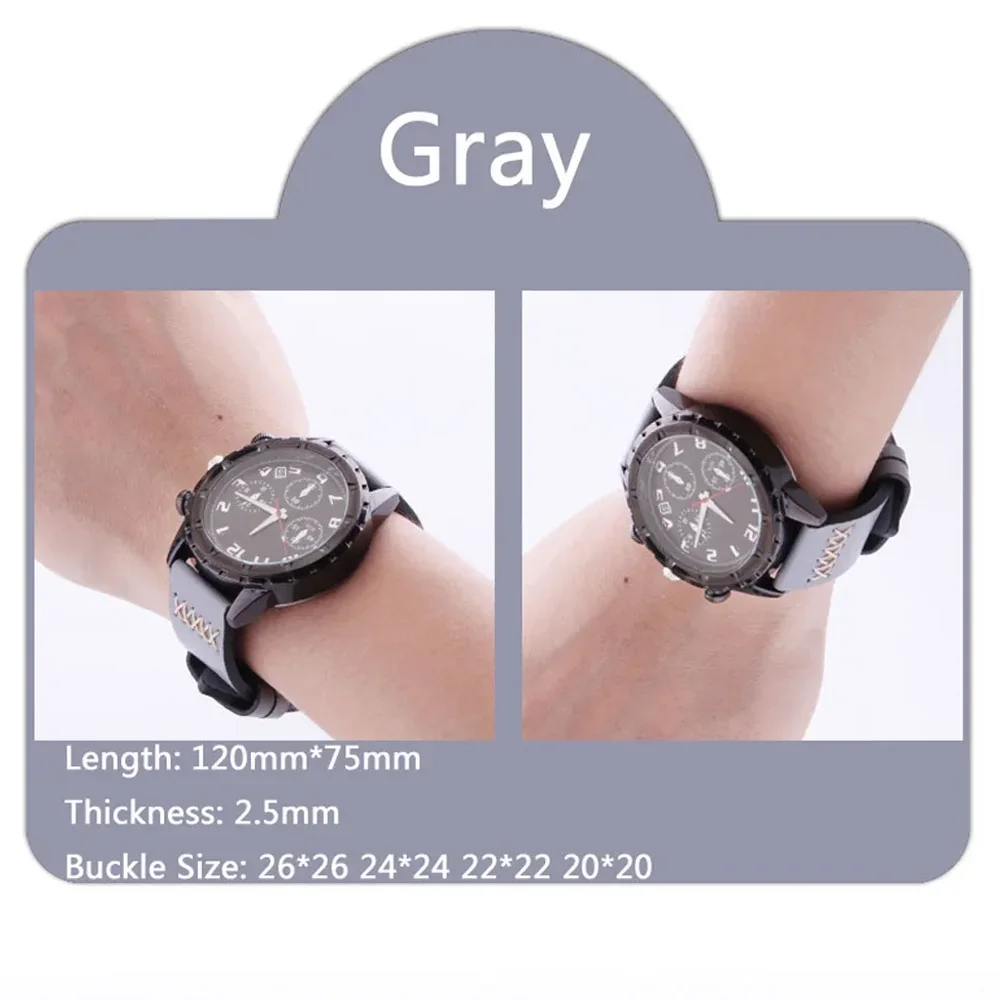 Ремешок из натуральной кожи 20 мм 22 мм для Samsung Galaxy watch 7/6/5 pro/4 Classic/active 2, спортивный браслет Huawei watch GT5-4-3-2 Band