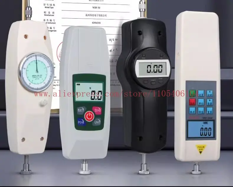 

Digital push-pull force meter spring dynamometer drawing pressure testing machine