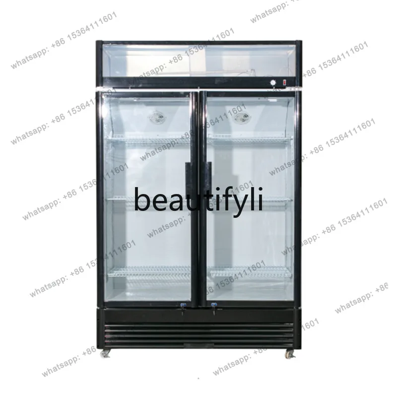 Single Door Beverage Refrigerated Display Cabinet Transparent Glass Door Deli Refrigerator Lockable Sample Storage Cabinet