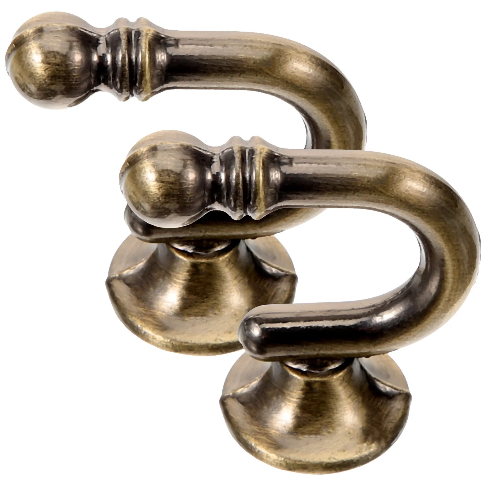1Pair Curtain Hooks Wall Mounted Alloy Drapery Tieback Hold Backs for Home Decor Vintage Style Curtain Accessories