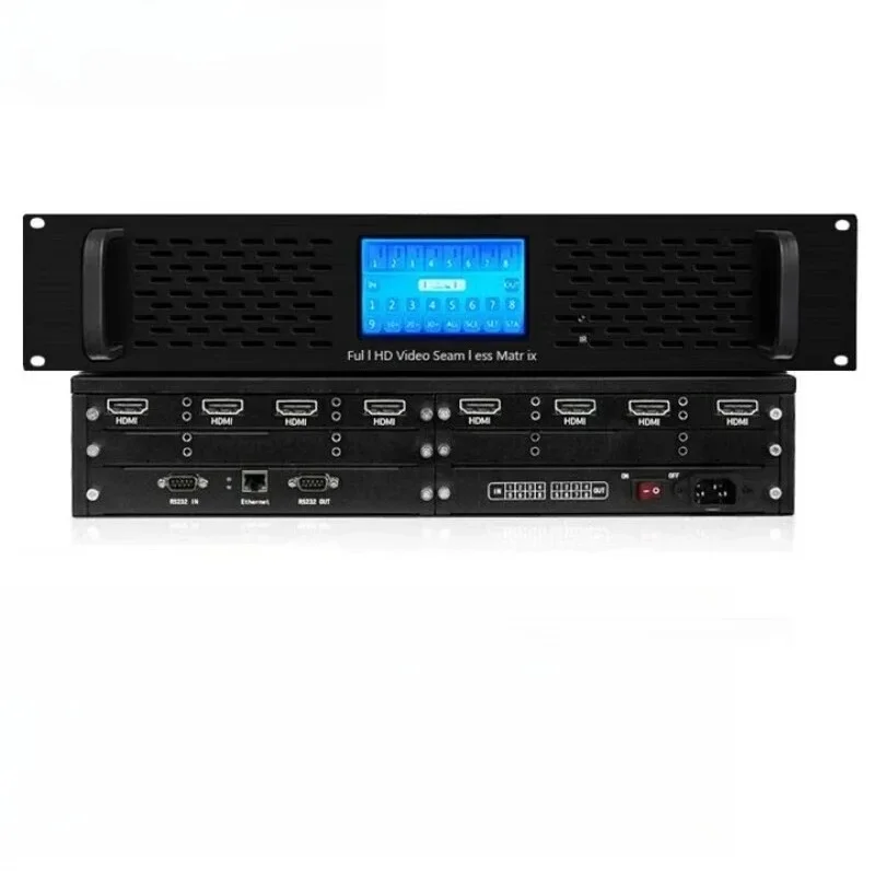 Seamless hybrid video matrix switcher, plug-in card type one-card 4-way multi-input and multi-output distributor