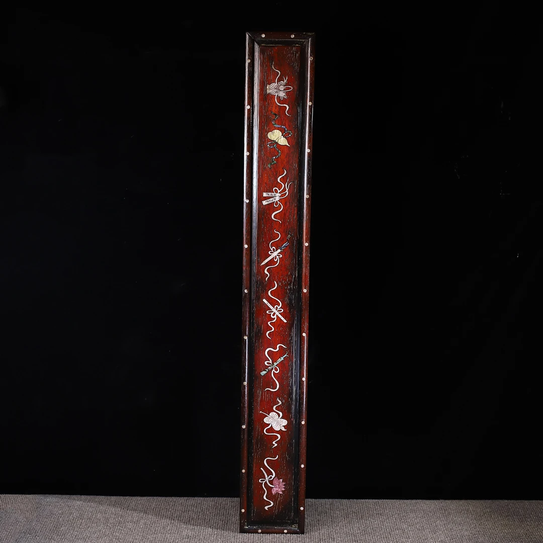 Redwood Box Inlaid Shells, Featuring The Immortals Eight Treasures, With Mortise Tenon Structure, A Rich, Delicate, And Warm Pat