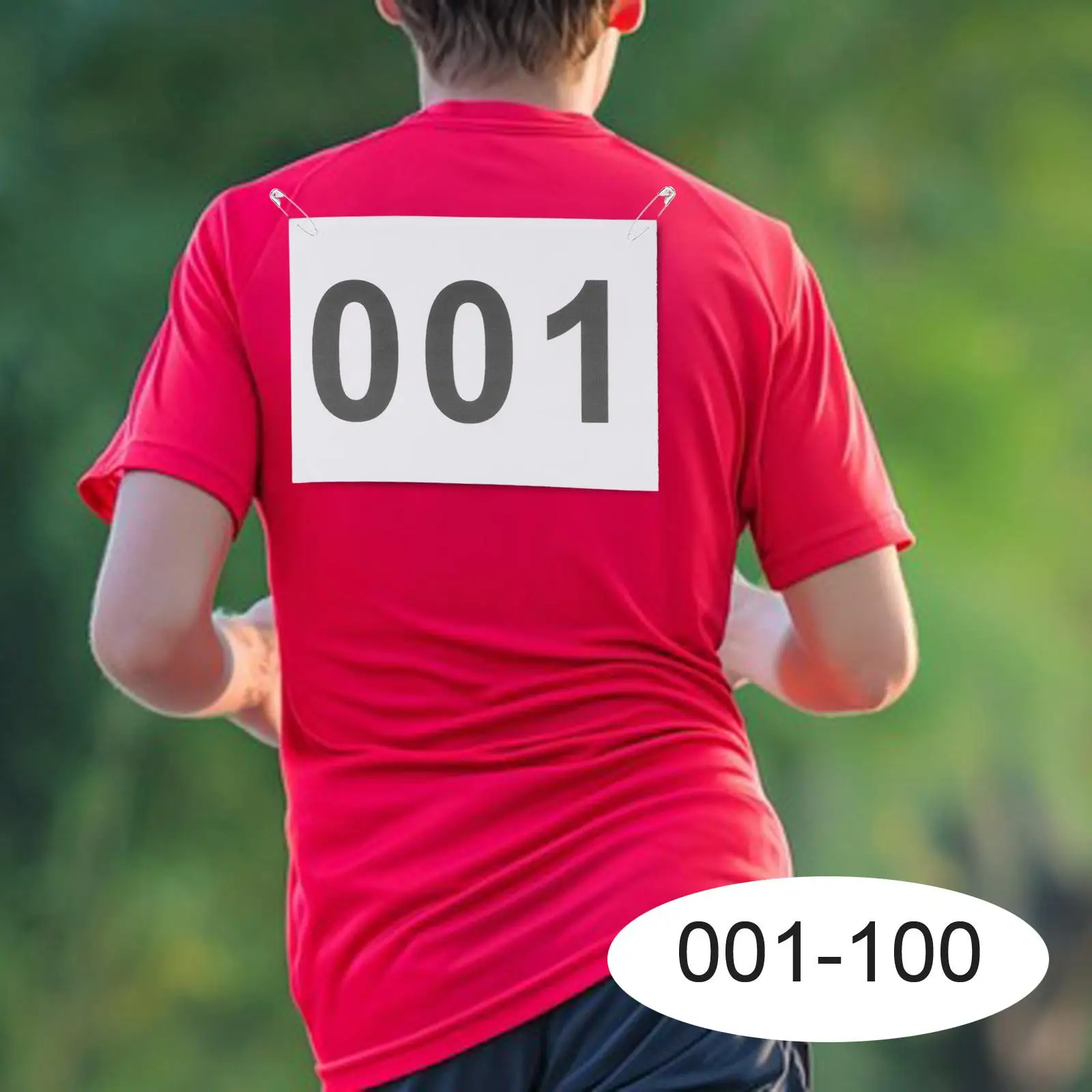 

100Pcs Running Race Bibs Athlete Numbers Large Numbers for Running Sports Event Cycling Athletics Competition Events