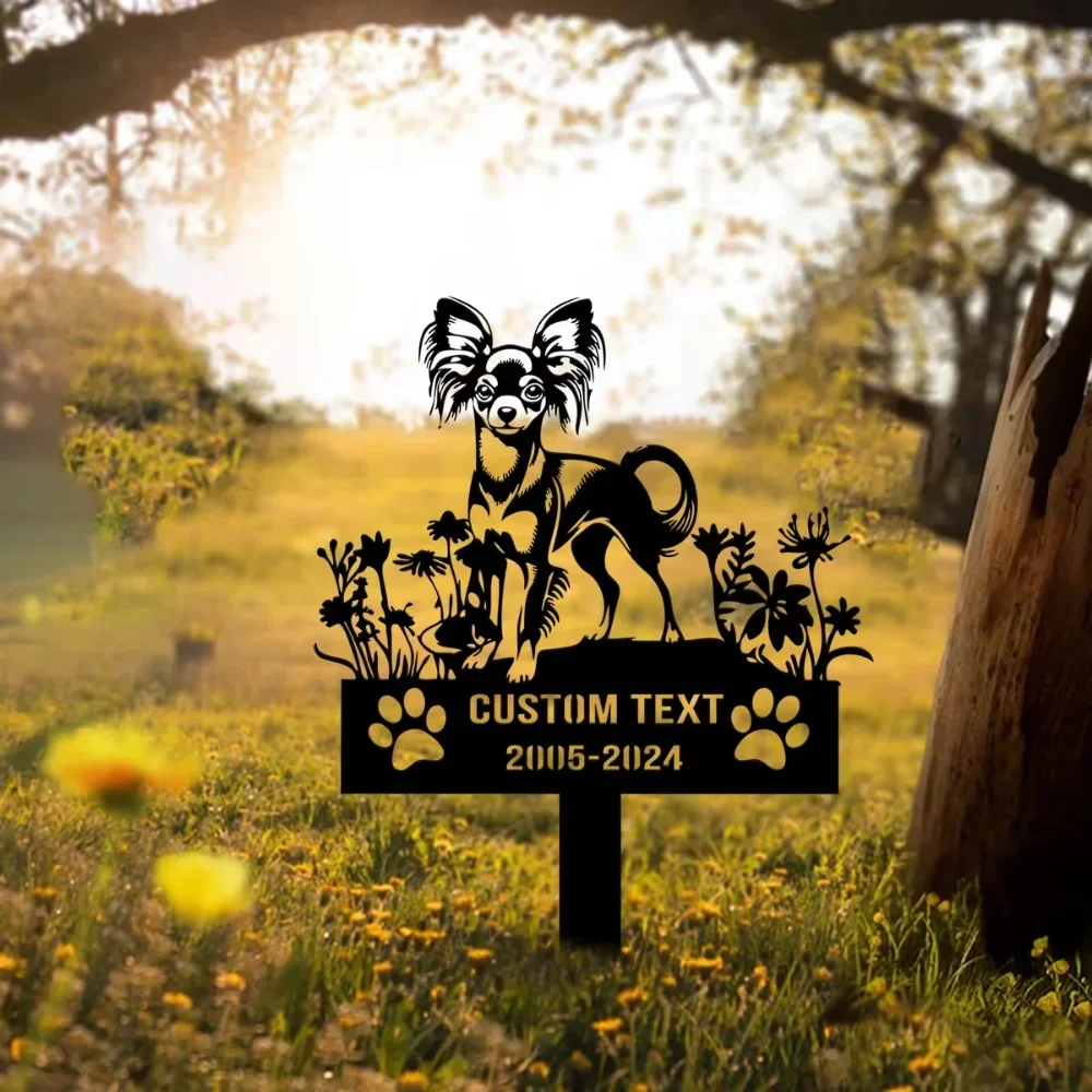 Custom Russian Toy Memorial Stake: A Heartfelt Tribute for Dog Lovers’ Gardens Personalize with Your Russian Toy's Name