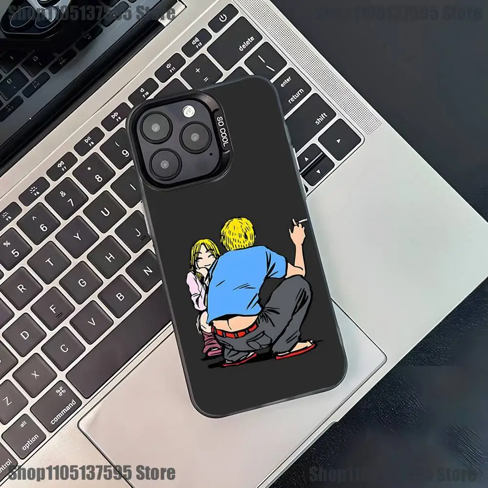 Casing Ponsel Great Teacher Onizuka GTO Untuk iPhone 16,15,14,13,12,11,Pro,XS,Max,Plus,Mini,SE4,E Hitam Matte Anti Benturan