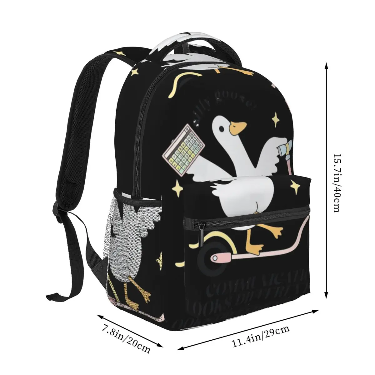 Manga Aesthetic Backpack Center Goose Scooter Communication Tablet Cute Autism Awareness Cartoon Casual Daypack for School Daily
