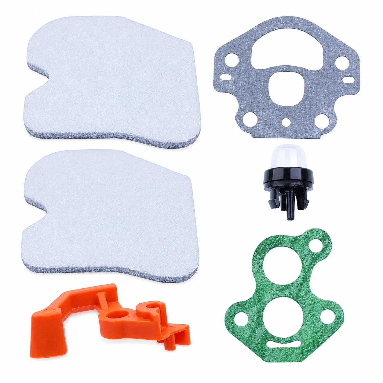 Control Lever Air Filter Primer Bulb Kit & Carburetor Gaskets For McCulloch CS340 CS380 Chainsaw Replacement Tune Up Parts Kit