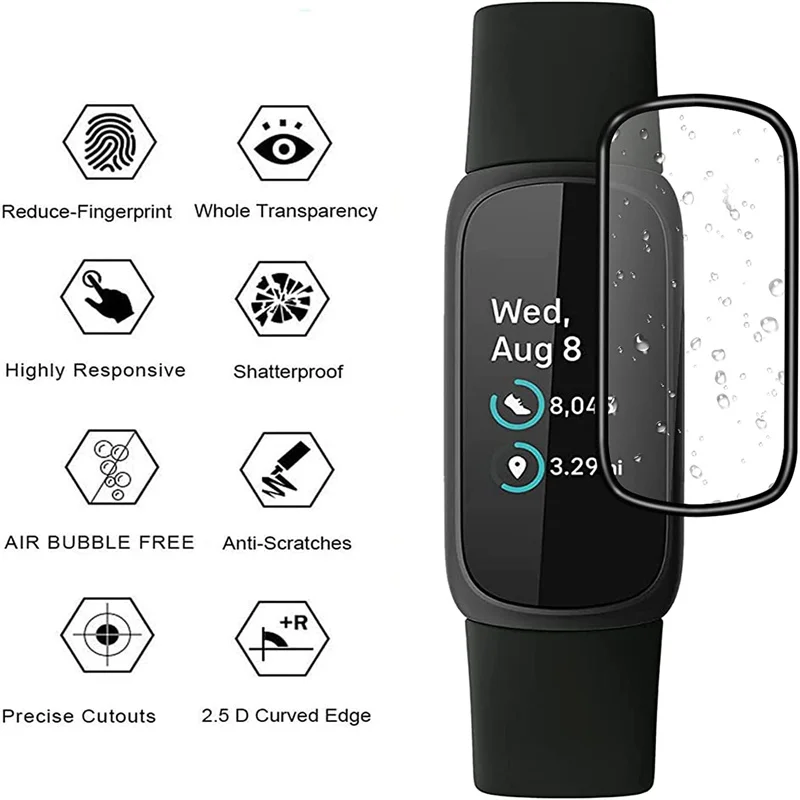 1/5pcs Protector Film for Fitbit Watch Inspire3 Screen Protectors 3D Composite Film For Fitbit Watch Inspire3 Series