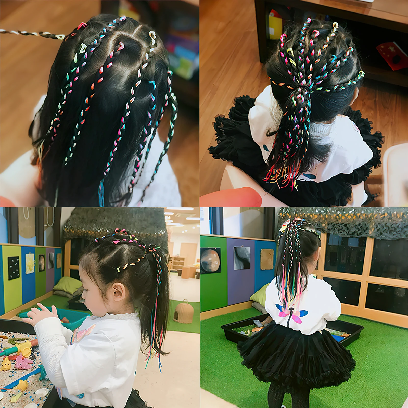 

6 Pcs Braiding Rope Hair Accessories for Girls Colorful Ties Soft Braids Styling Kit Stuff Child