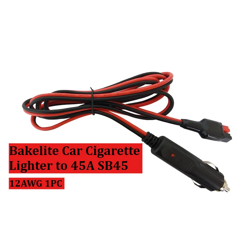 Heavy-Duty SB45 To Car Cigarette Lighter Female Socket Cable High Current Power Adapter for Portable Outdoor Energy Storage RV