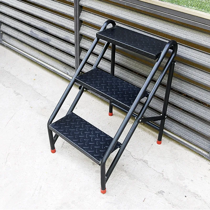 

household ladder carbon steel folding ladder step step three-step stool staircase wall herringbone ladder folding