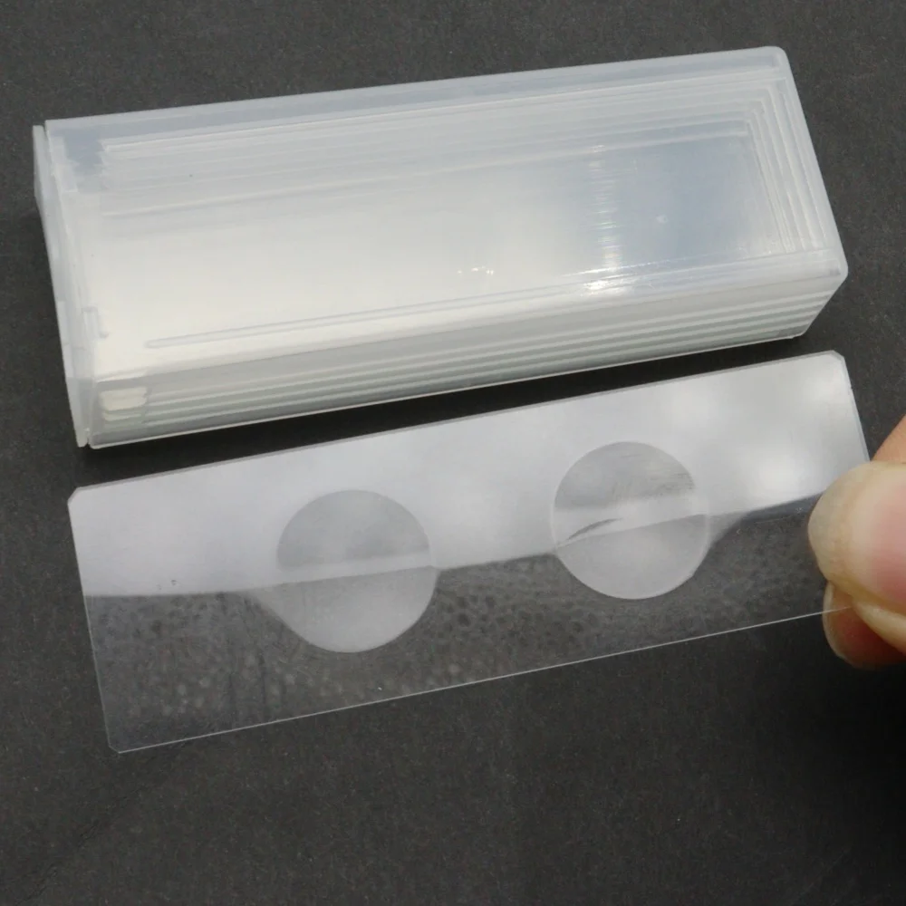 5PCS Reusable Double Concave Glass Slides 1x3 inch Microscope Depression Slides for Liquid Sample Laboratory Use