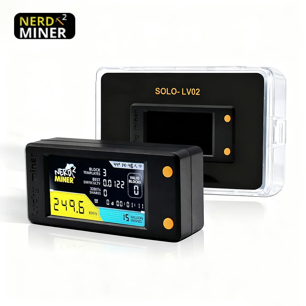 NerdMiner V2 T-Display S3 Style LV02 Bitcoin Solo Miner 250KH/s |   Miner BTC o bardzo niskim poborze mocy 1,2 W z inteligentnym wyświetlaczem LCD o przekątnej 2,8 cala — zdjęcie produktu 4