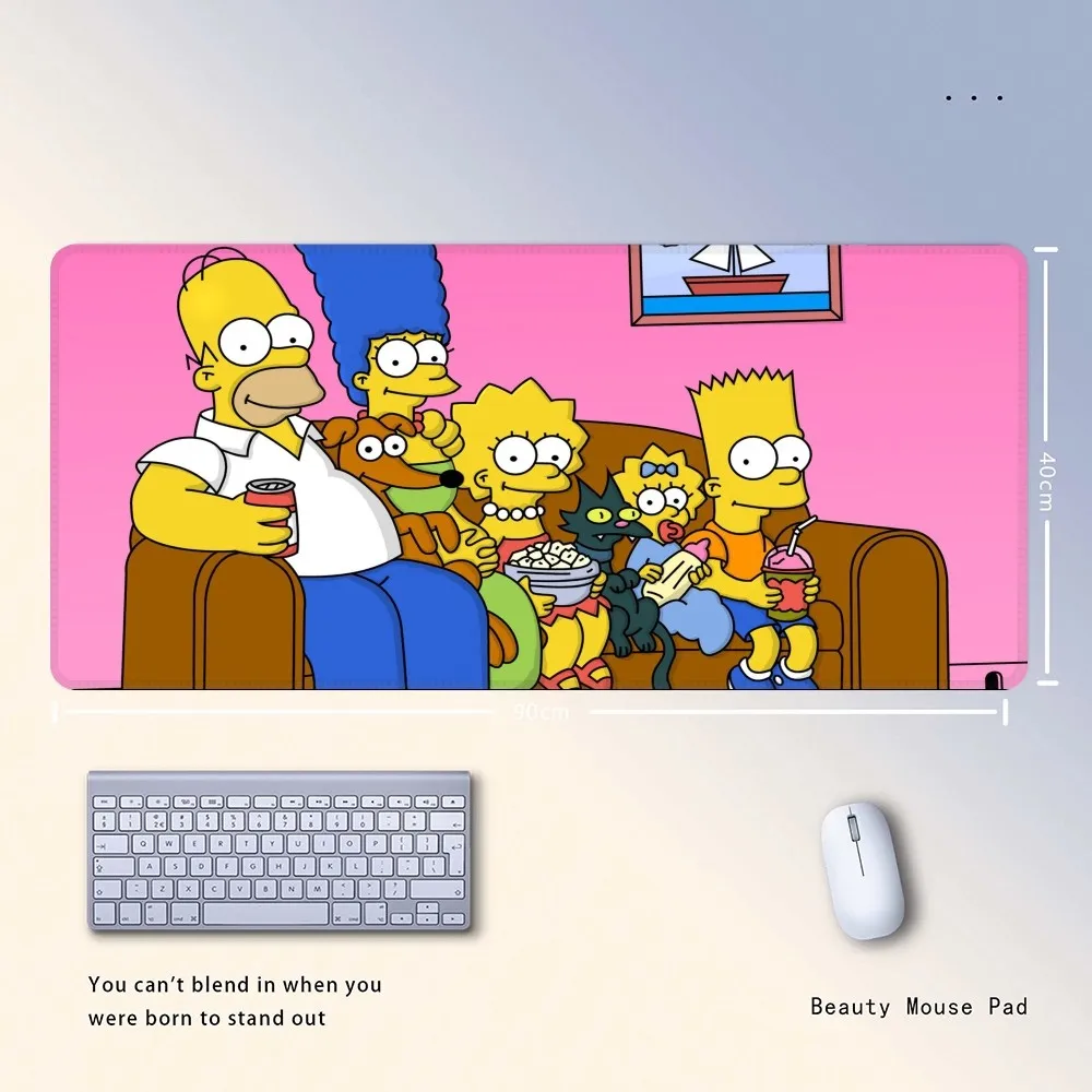 

The S-SimpsonsS Mousepad Gaming 400x900 Locking Edge Big Gamer Large Rubber Art Computer Mousepad Laptop Desk Mat