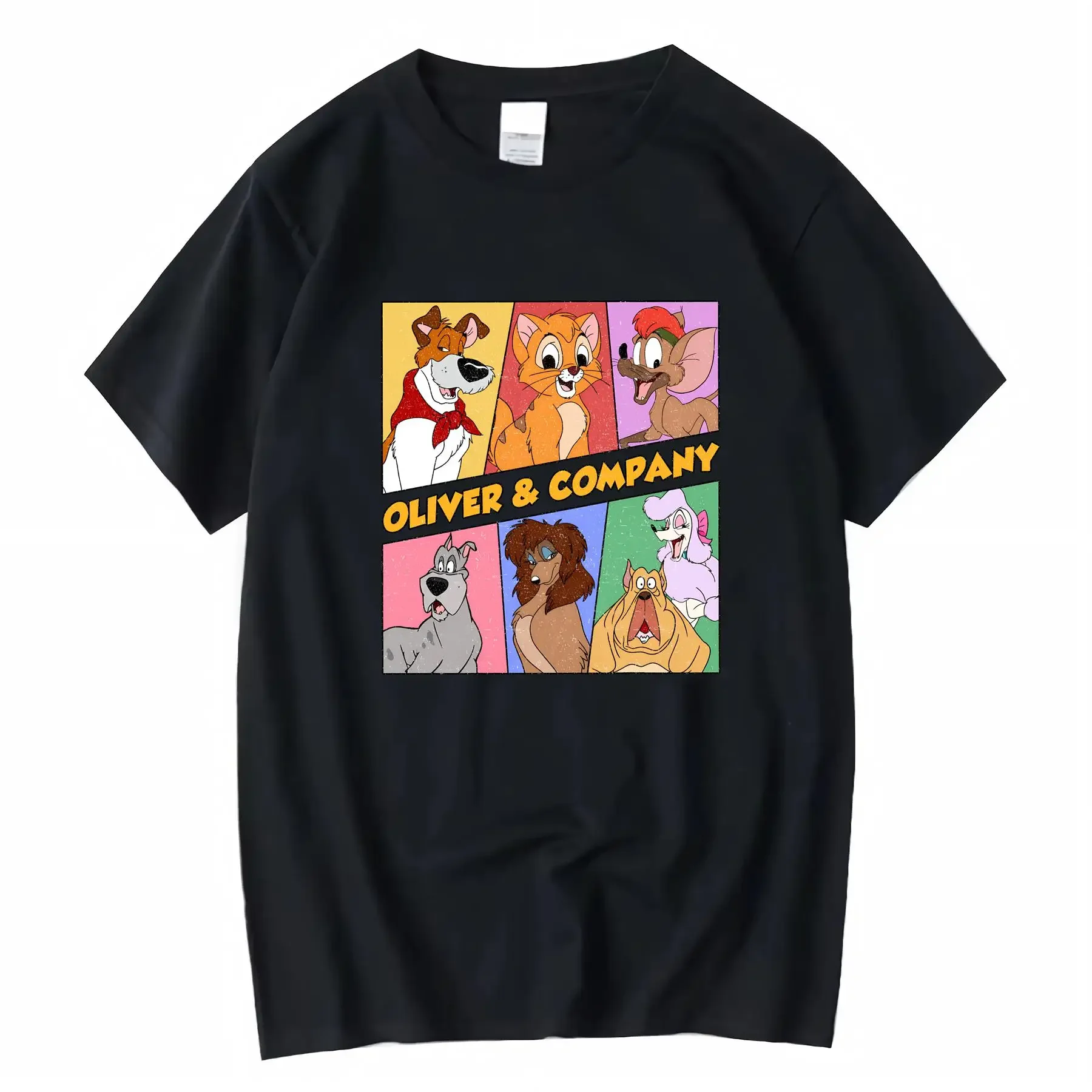 تي شيرت كلاسيكي من ديزني أوليفر آند كومباني برقبة دائرية دودجر تيتو جورجيت فرانسيس أينشتاين ريتا ديزني لاند مطابقة الأسرة