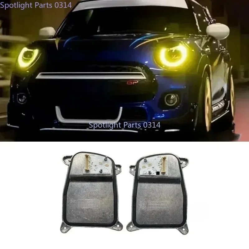 

NEW For 2019-2021 Mini Cooper F55 F56 F57 Clubman F54 LCI LED Headlight Daytime Running Light Red Blue Yellow Angel Eyes DRL
