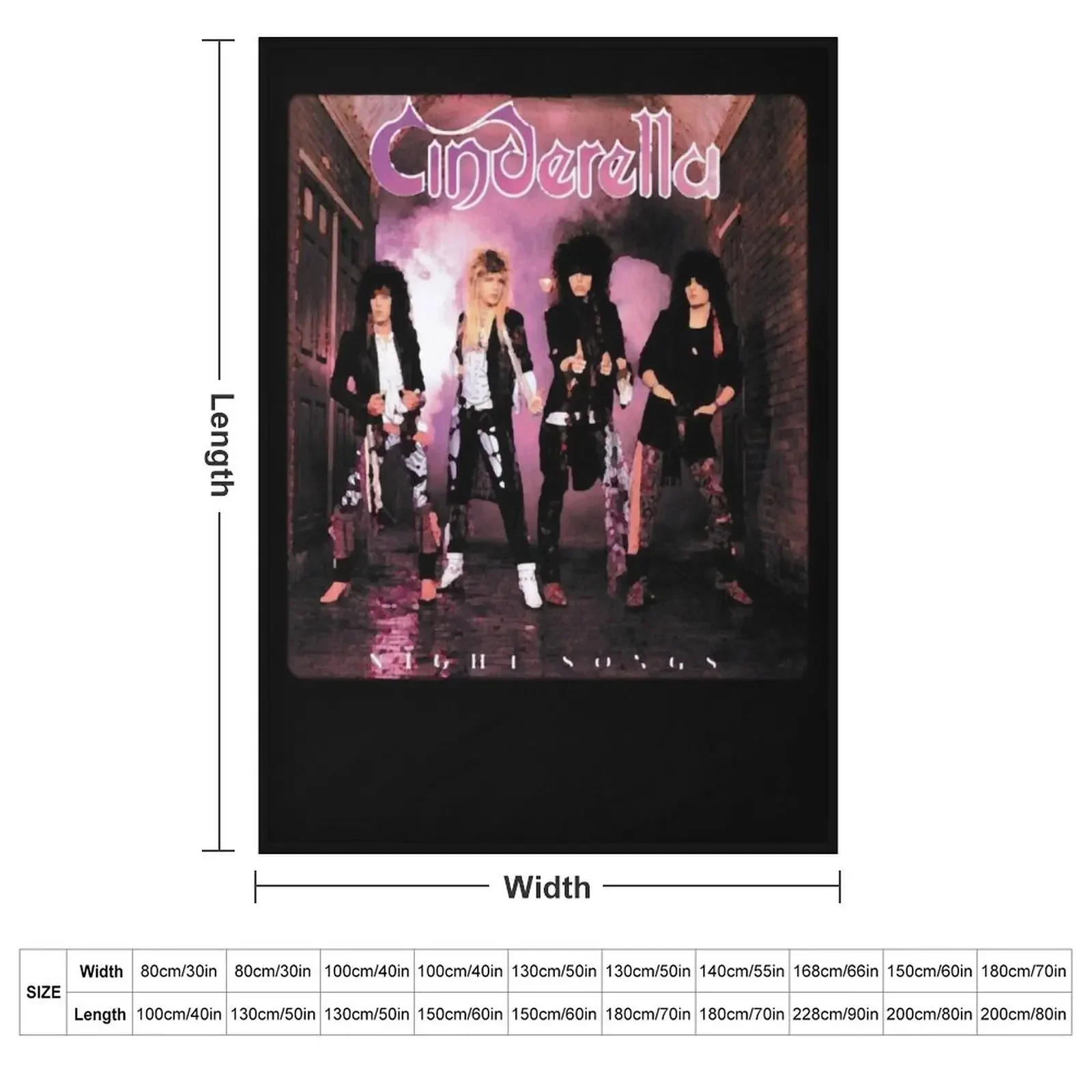 CINDERELLA ROCK BAND Essential Throw Blanket Tourist Flannel Blankets