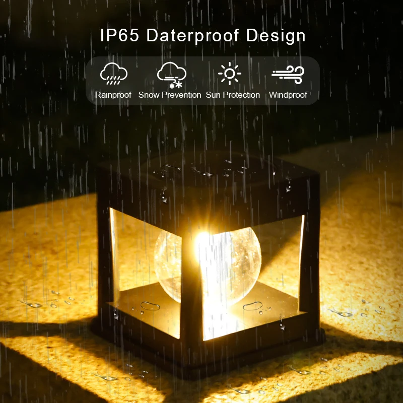 Solar Lights Outdoor,Waterproof Garden Post Cap LED Lamp,for Wooden Posts, Deck, Fence Lighting,for Camping,Room DecorDecor