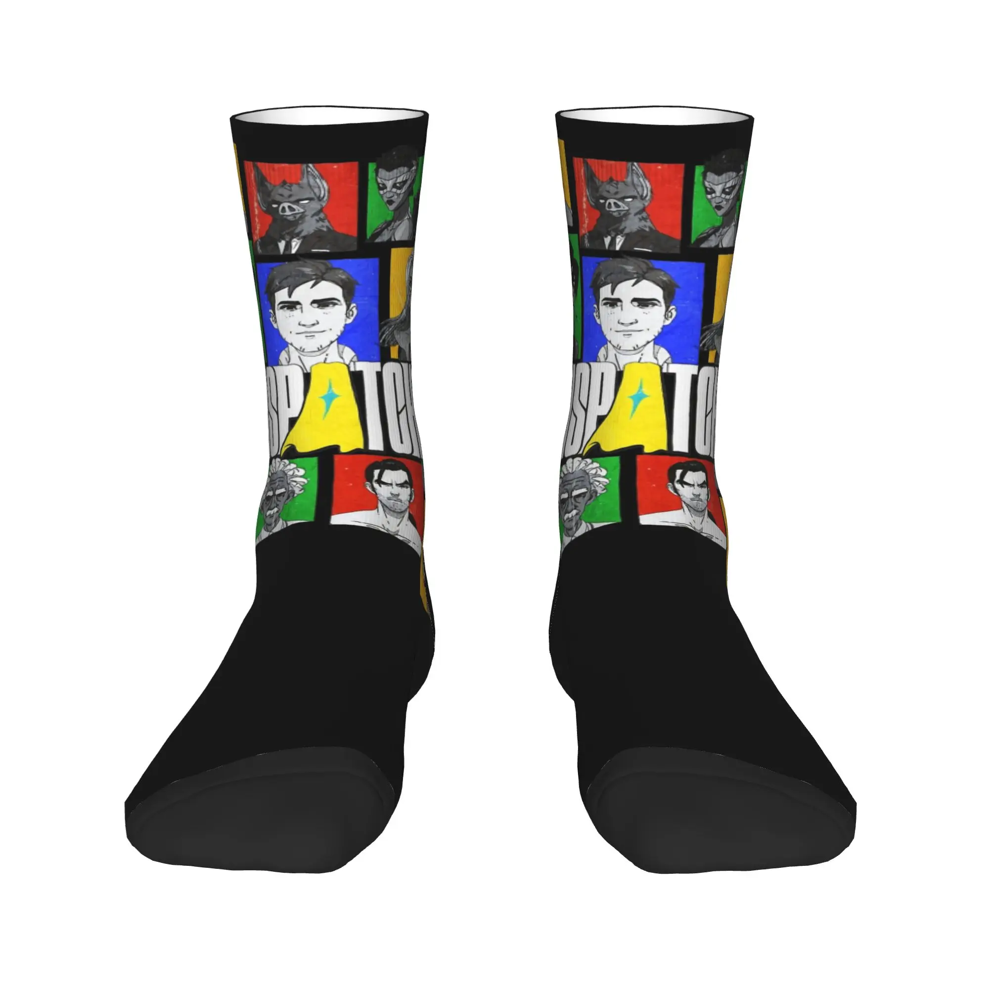 جوارب Harajuku Dispatch Game Collage الرياضية من البوليستر جوارب طويلة لامتصاص العرق للجنسين