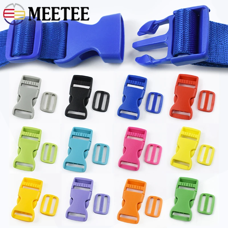 

5-20Sets 15-25mm Colorful Plastic Release Buckles Pet Collar Fastener Clasp Backpack Strap Side Clip Buckle Crafts Accessories