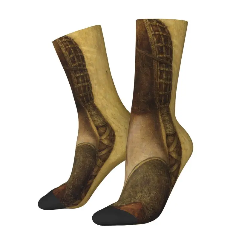 

Custom Leonardo Da Vinci Men's Crew Socks Unisex Cool Painting Art Spring Summer Autumn Winter Dress Socks