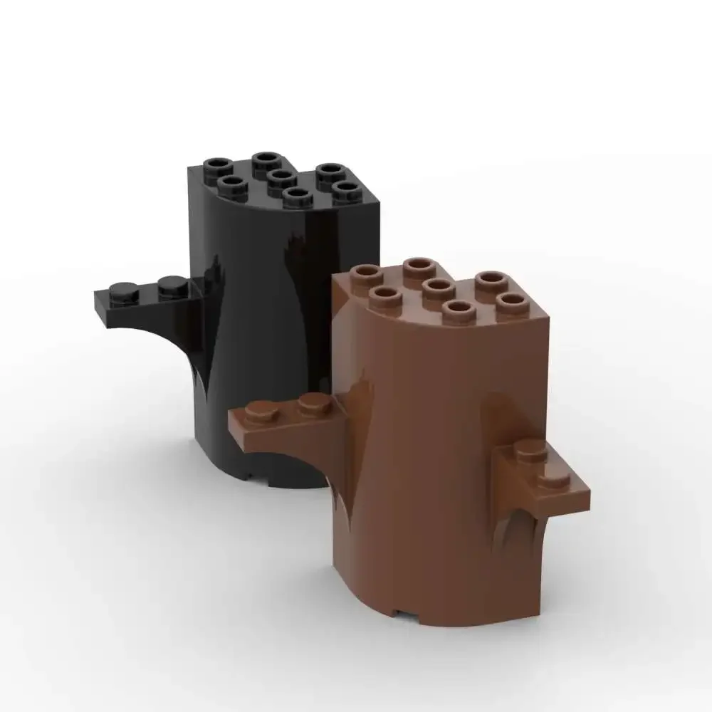 MOC 1 Uds 60373 3x3x5 cuarto cilíndrico con 1x1 bloques de construcción recortados y 2 tapas de arco ladrillos ensamblar partículas juguete regalo para niños