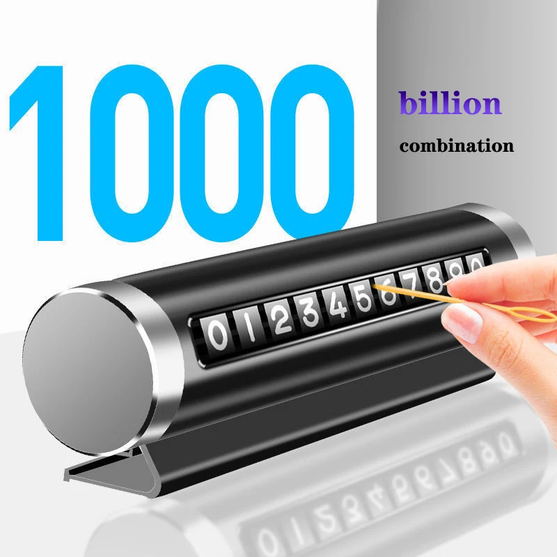 

Metal Car Temporary Parking Card Universal Rotate Phone Number For Accessories Peugeot 3008 Peugeot 206 Accessories
