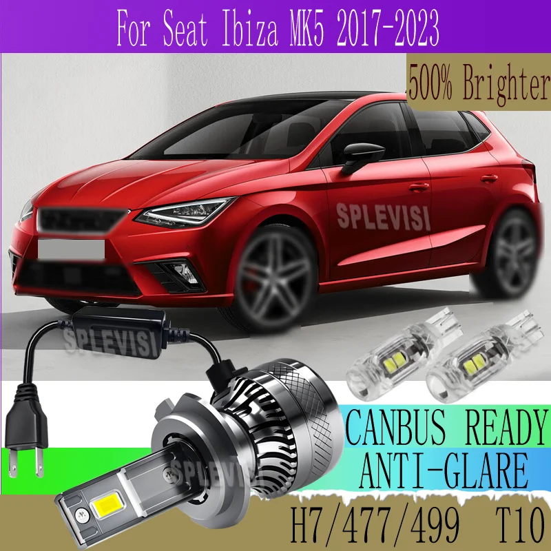 

with Cooling Fan Aluminum Housing for Night Driving Safety LED HEADLIGHT For Seat Ibiza MK5 2017 2018 2019 2020 2021 2022 2023