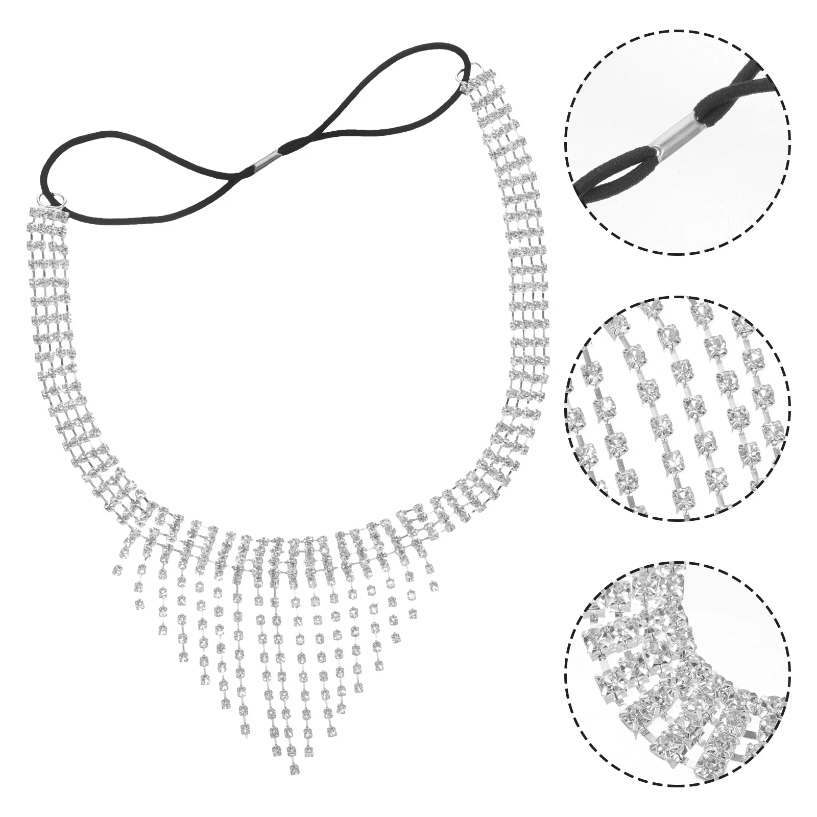 

Rhinestone Chain Mask Women Tassel Rope Fashion Masquerade Face Jewelry Halloween Party Masquerade Ball Mask Face Jewelry
