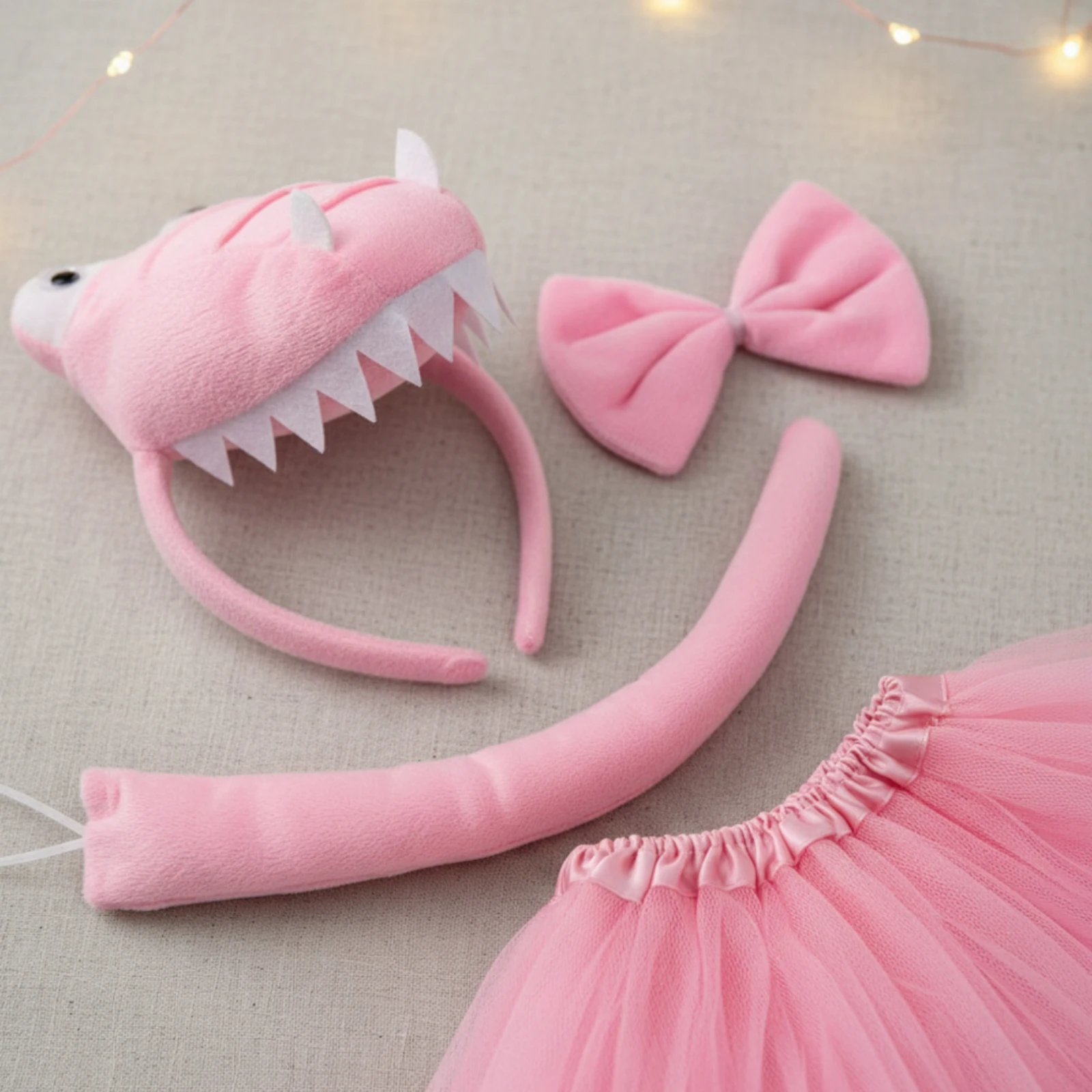 Dinosaur Headband with Skirt Soft-Textured Dinosaur Headband Headpiece Comfortable Lightweight for Children, Dress-Up