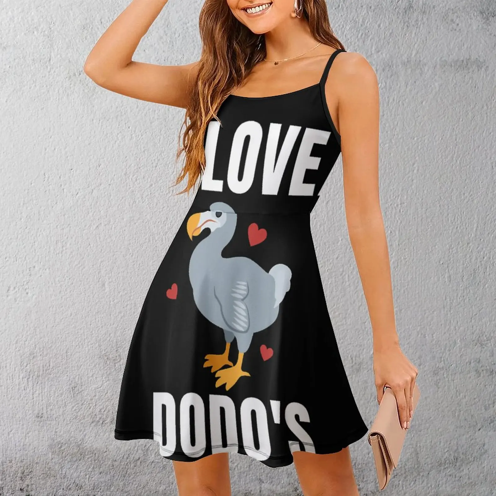 Exotic Woman's Clothing The Dress I Love Dodo S Women's Sling Dress Creative  Clubs Graphic