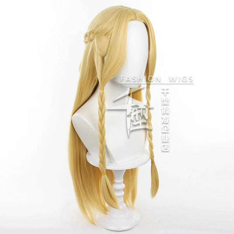 Delicious in Dungeon-pelucas Marcille para mujer, pelo sintético resistente al calor, disfraz de fiesta, 80cm de largo + gorro de peluca gratis