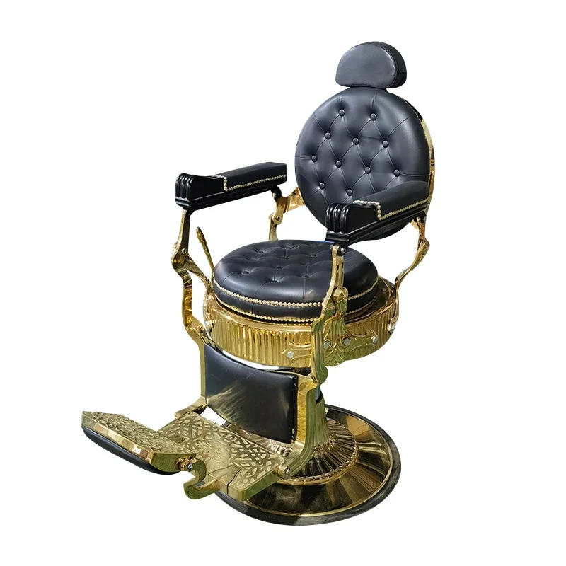 

# Hot Heavy Duty Black&Gold Barber Chairs Styling Chairs Salon Chair
