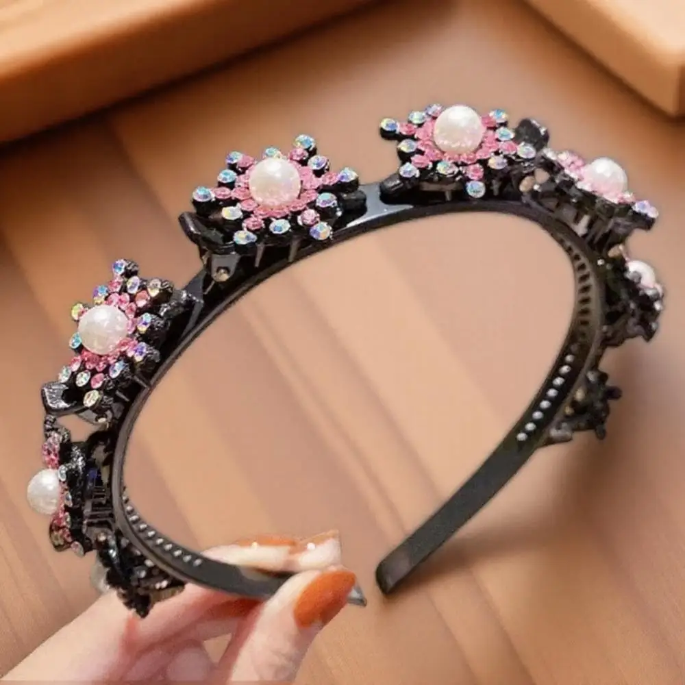 Elegant Anti-Slip Sports Headband for Women Double Bangs Hair Clip Accessories Fashion Hairband