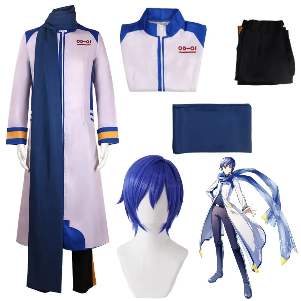 

Anime Kaito Cosplay Costume Singer Eldest Brother Uniforms Costumes Kaito Formula Clothes Halloween Stage Performance for Men