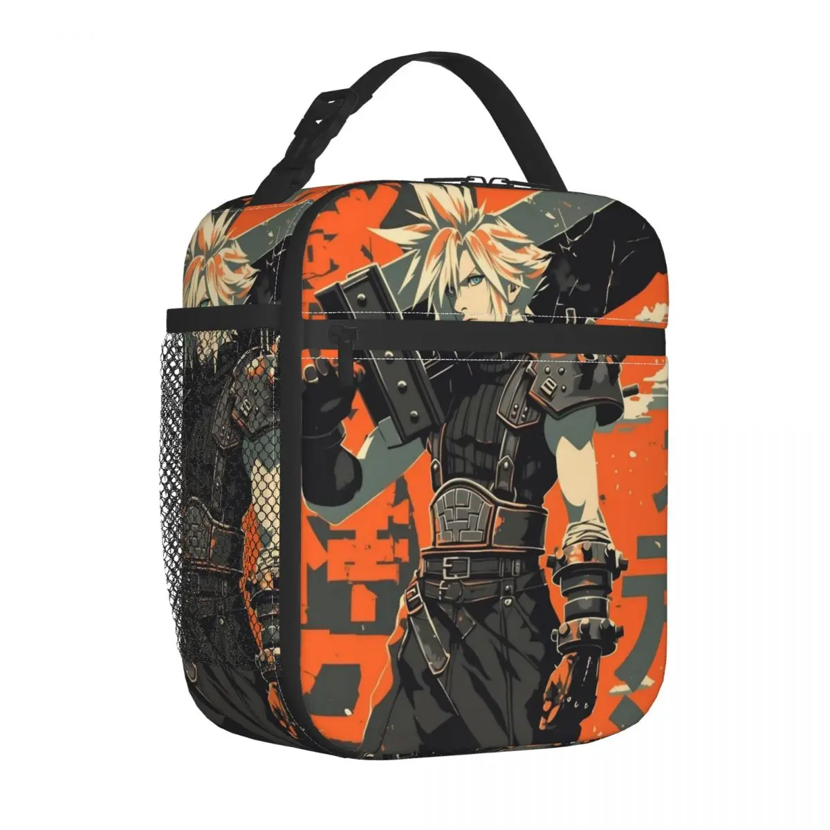 

Cloud Strife Vintage Warned Poster Finals Fantasys Insulated Lunch Bag Thermal Bag Reusable High Capacity Lunch Box Tote