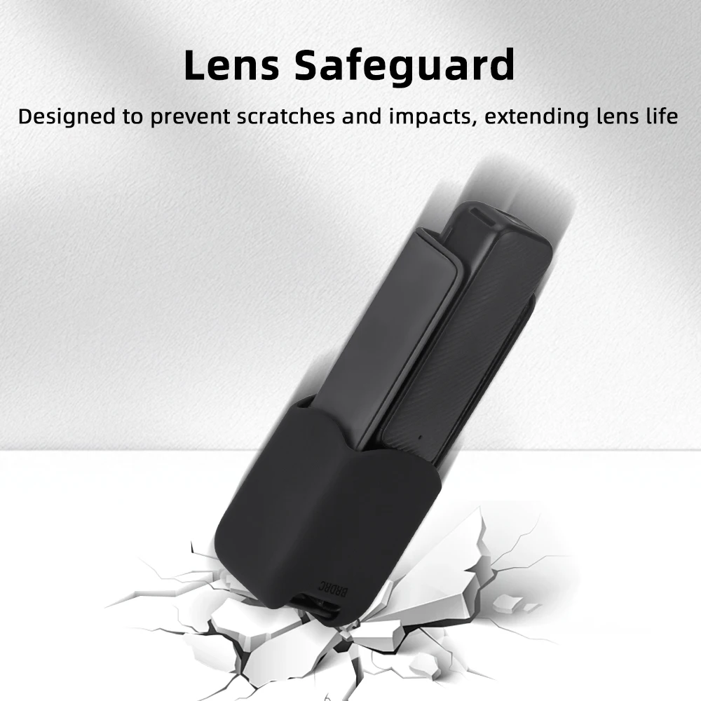 BRDRC กระเป๋า 3 ฝาครอบป้องกันเลนส์สําหรับ DJI Osmo กระเป๋า 3 อุปกรณ์เสริมกล้องซิลิโคนนุ่มป้องกันรอยขีดข่วน SHELL