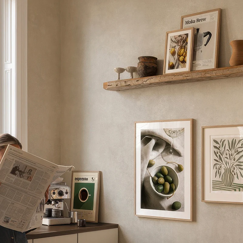 

Cup Of Espresso Moka Brew Lemons Sunlight Olives Art Print Poster Canvas Painting Decorative Picture kitchen Gallery Wall Room