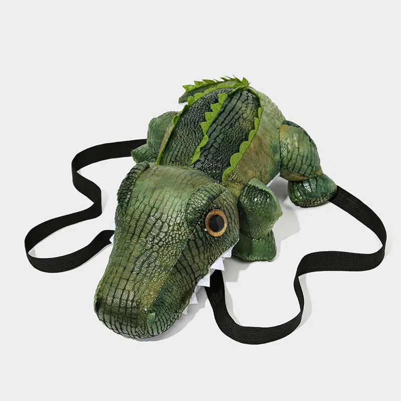 Fashion Crocodile Backpack Women Cute Mobile Phone Bag Children\'s Animal Food Bag Plush Toy Bagpack Mochila Plecak School Bags