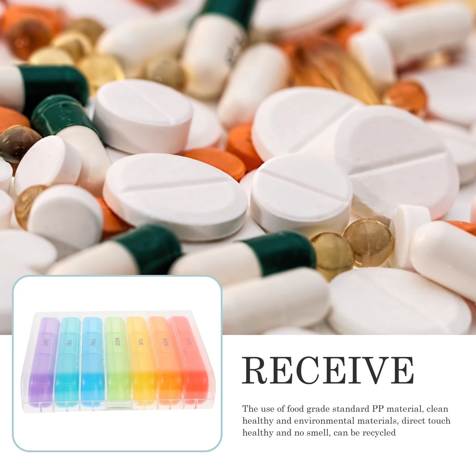 

Portable 21 Compartments Medicine Box Travel Pills Storage Case Container Elderly Gift Health Care Pill ganizer