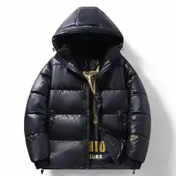 2024 Winter Parka Coats Men Luxury Fashion New Section Casual Thicken Cotton Parka Hooded Outwear Windproof Warm Jackets Hoodies