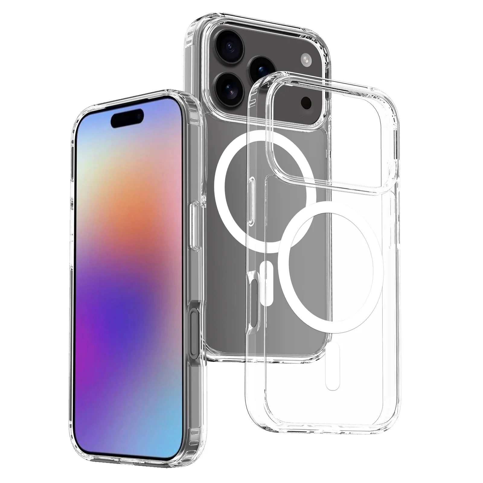 Phone Case for Iphone 17 Pro Max Silicone Transparent Phone Case with Magnetic for Iphone 17 Pro Phone protector for Iphone 16