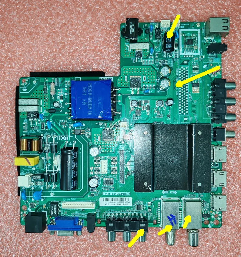 TP.MT5510S.PB802 Scheda madre TV di rete WiFi Gli acquirenti con diverse interfacce verificano foto fisiche
