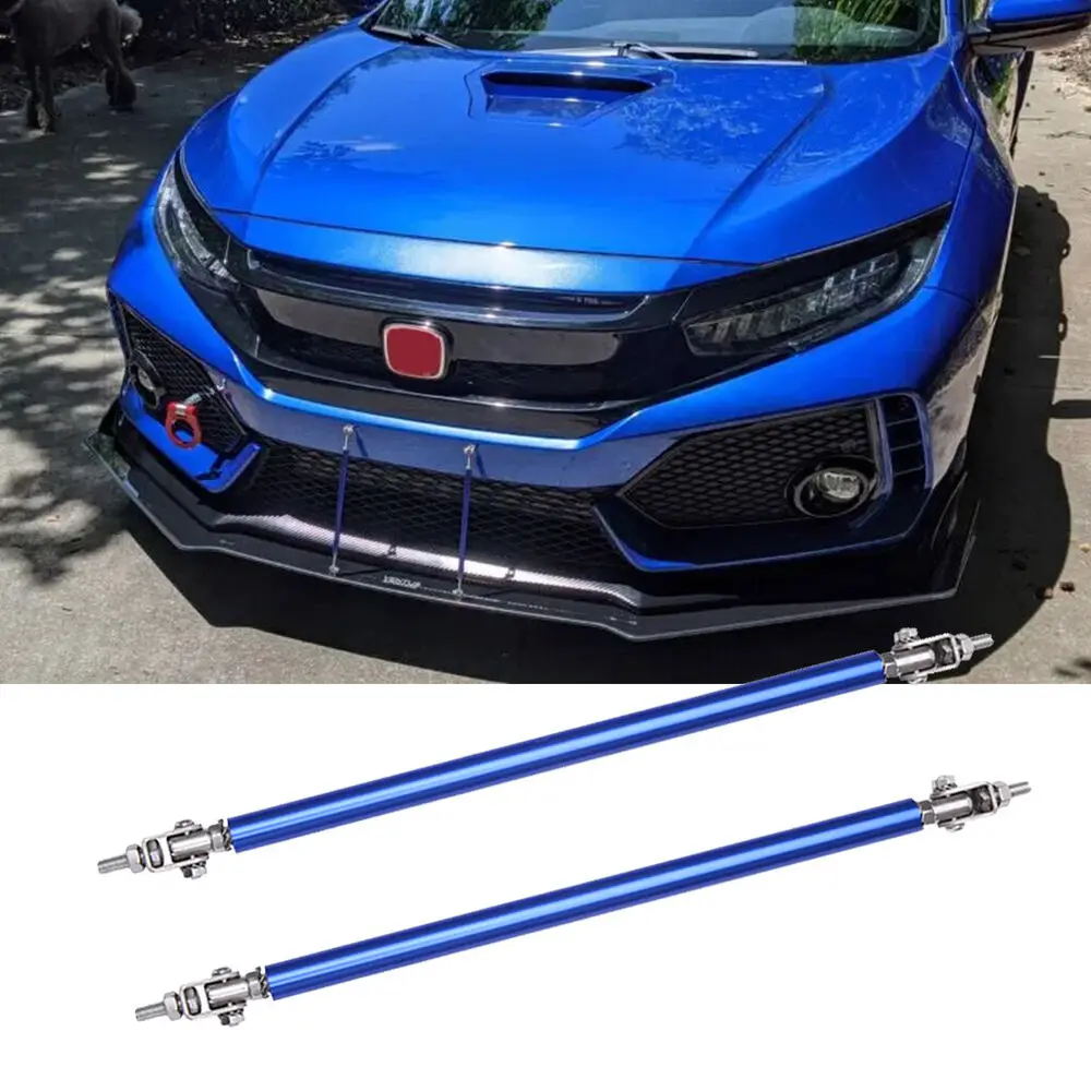 LAICY For Honda Civic Type R Accord 15cm Adjustable Front Bumper Lip Splitter Strut Rods Tie Support Bars Spoiler Pull Strut Rod 