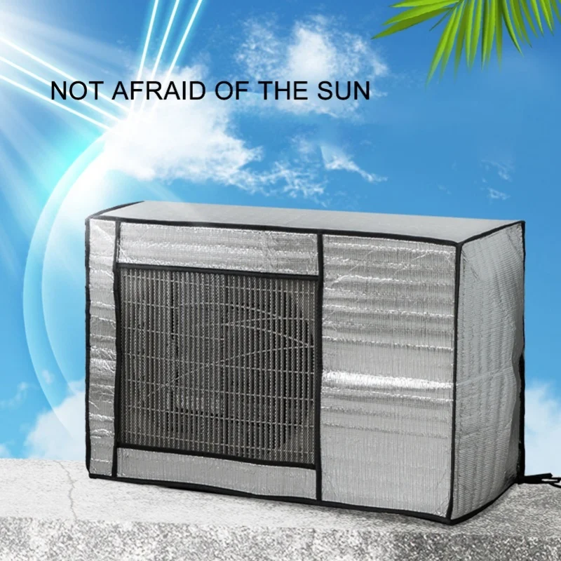 

D9 Silver AC Unit Cover Air Conditioner Unit Aluminum Foil Dustproof Rainproof Sunshield Cover 86x35x60cm / 33.9x13.8x23.6in