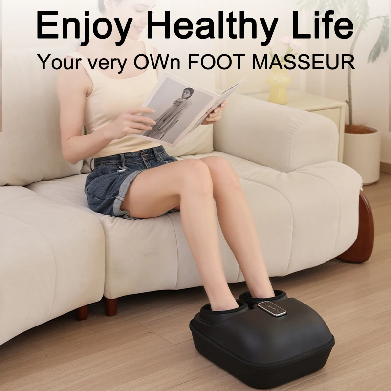 2026 High Quality Air Compression Kneading Electric Foot Massage Vibrating Roller Machine Heating Shiatsu Foot Massagerpromote s