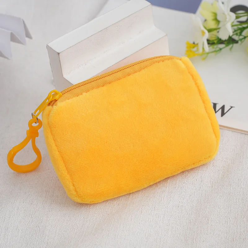 Dompet koin mewah warna Solid, dompet portabel kecil, tas kartu, tas Headphone portabel