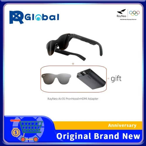 Gafas AR inteligentes RayNeo Air 3S Pro, equivalentes a 4 metros 135 pulgadas, sonido envolvente 3D, 120 Hz