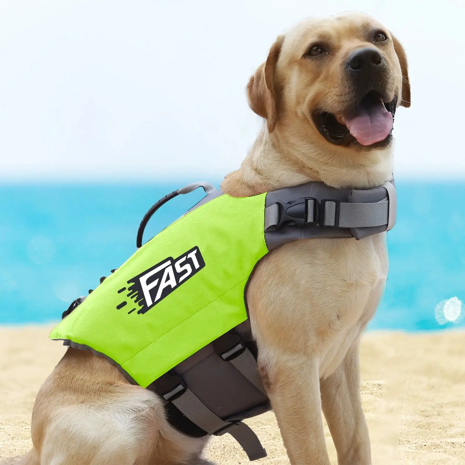 Pet Swimming Life Jacket Summer Large Dog Adjustable Swimsuit Buoyancy Pet Swimming Supplies Safety Vest for Dogs Adjustable view 3
